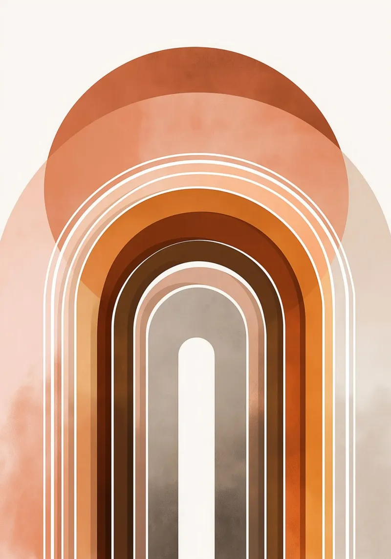 Arco Arcobaleno Boho - Astratto moderno di metà secolo plexiglass da vintagepod