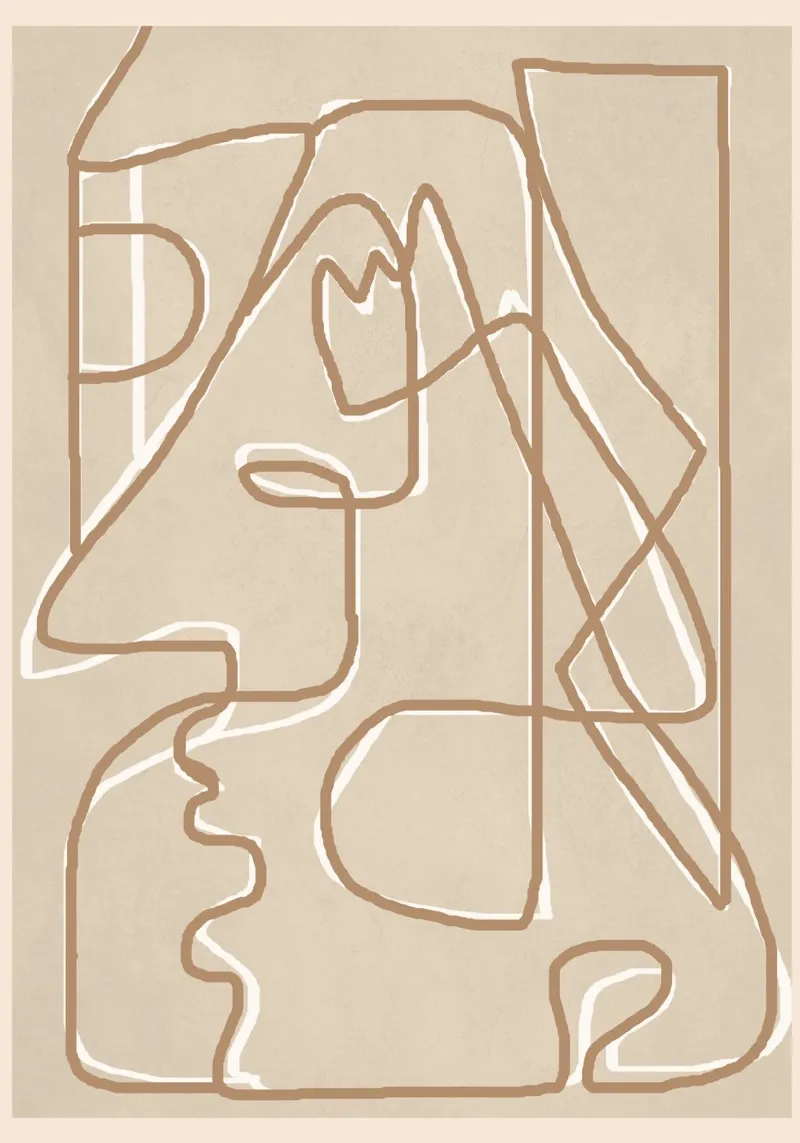 Abstract Face Sketch 2 metacrilato de Nadjaa