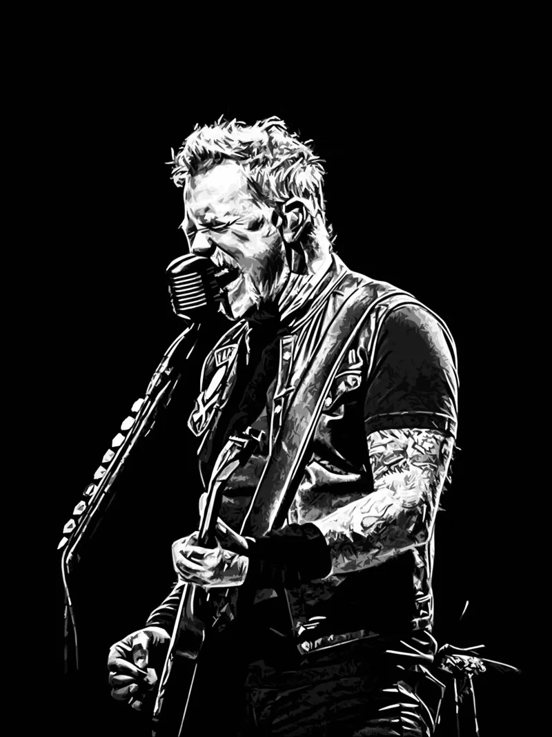 James Hetfield Metallichead band music 13 Art hahnemühle by music soul