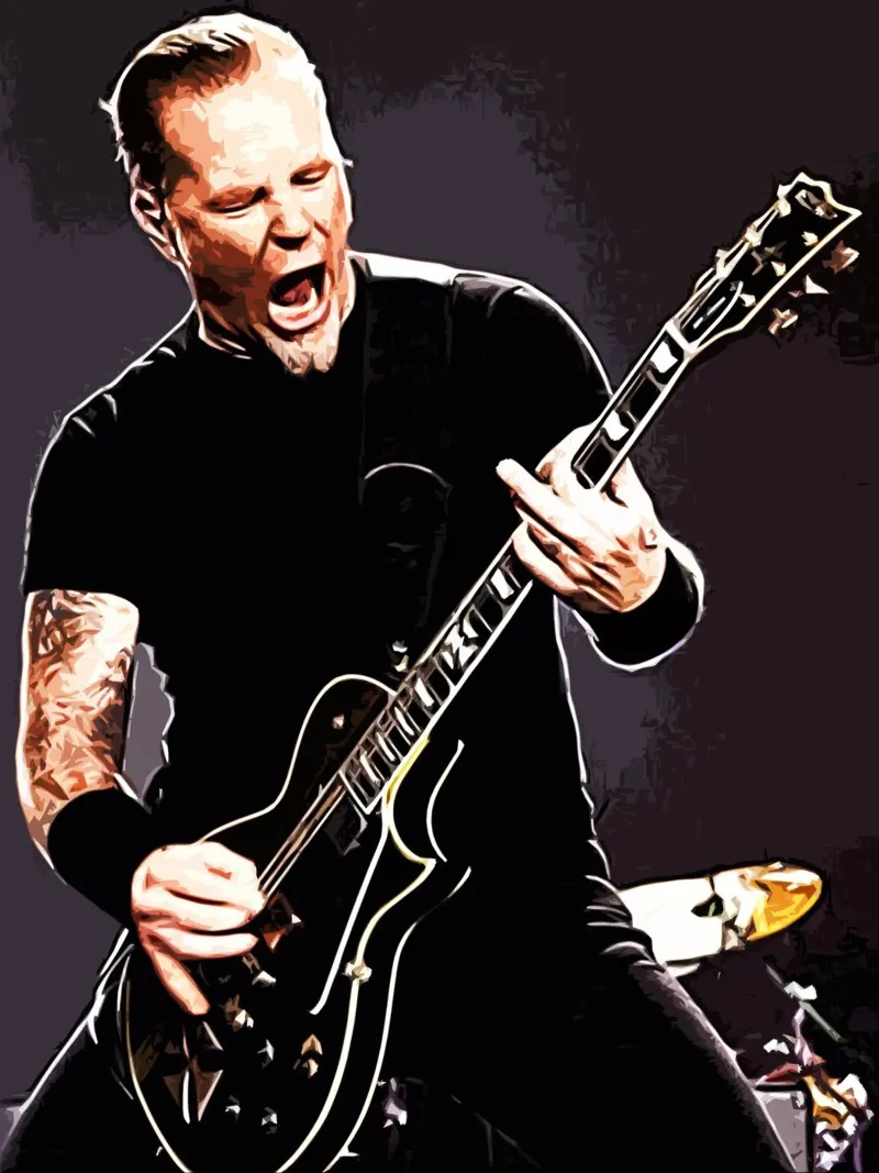 James Hetfield Metallichead groupe musique 17 Art toile de music soul