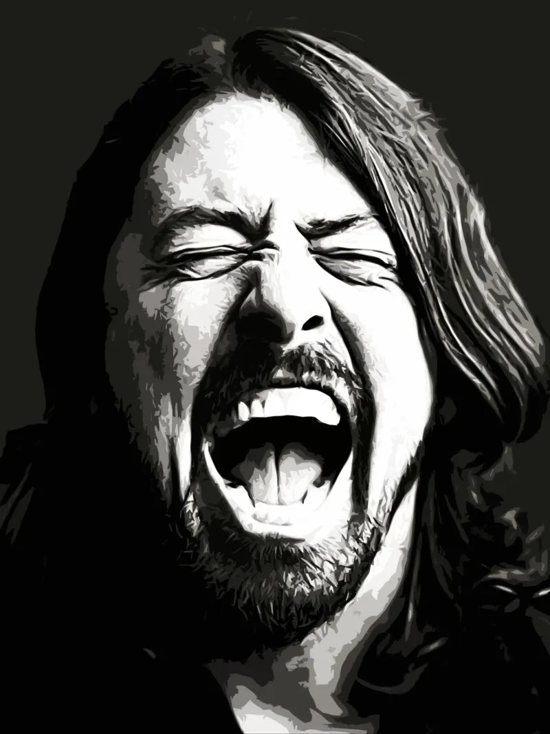 Dave Grohl Foo Fighters 9 Arte pellicola backlit da music soul