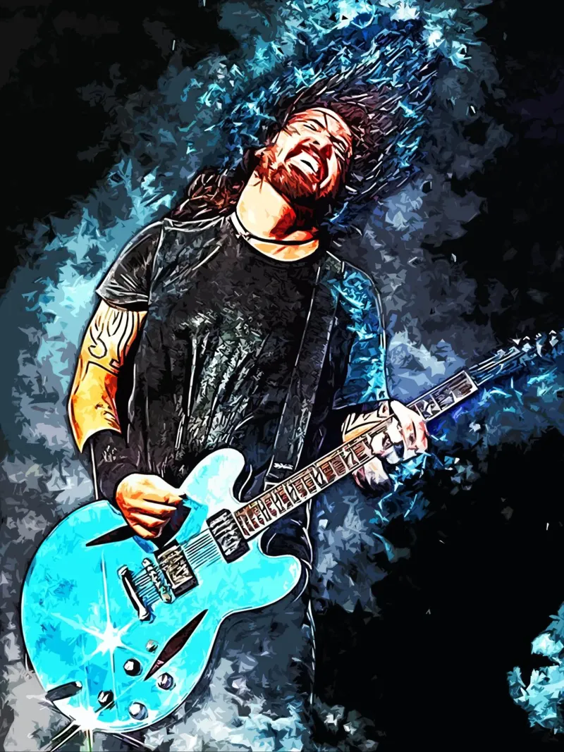 Dave Grohl Foo Fighters 20 Art pellicola backlit da music soul