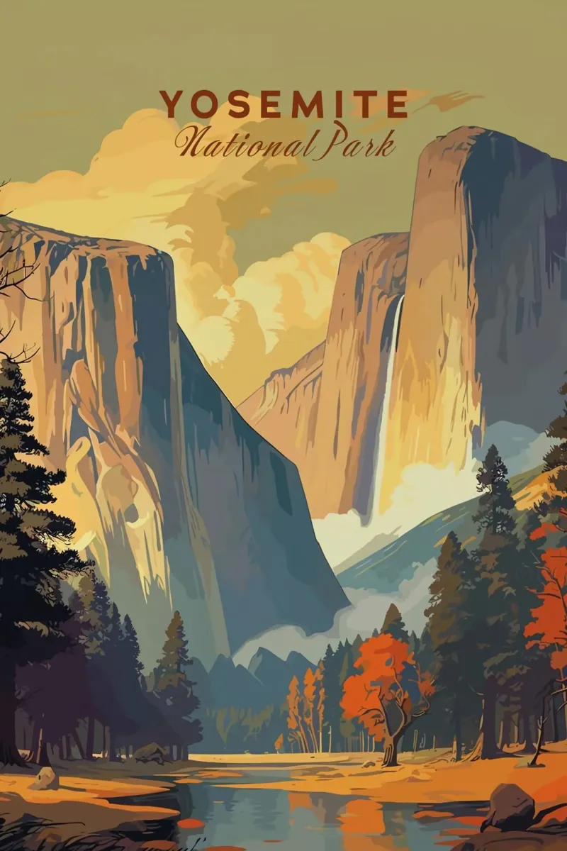 Yosemite III poster con telaio in plastica da Morgan Scotts