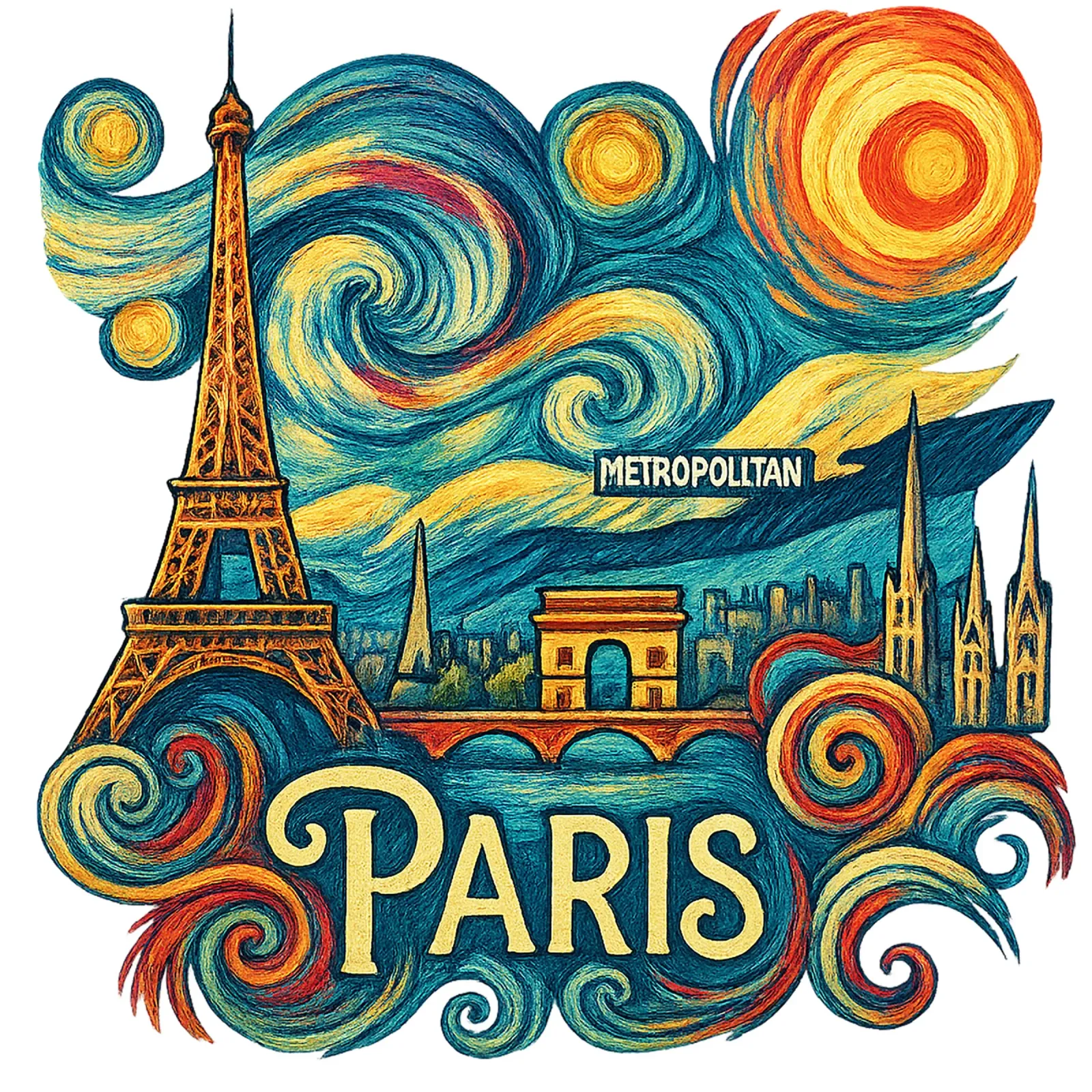 FREE PARIS pellicola backlit da Vintage Van Gogh