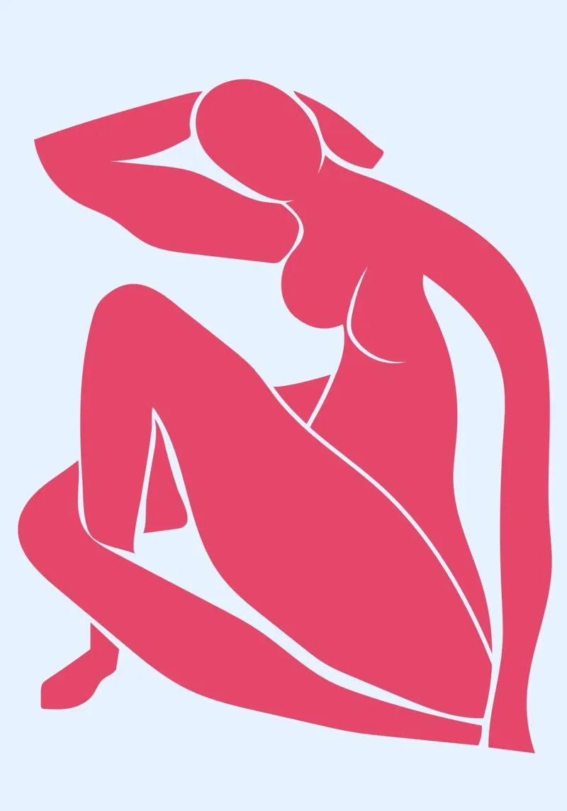 Estilo Matisse Mujer Desnuda Impresión Abstracta - Arte Moderno lienzo de homdeco