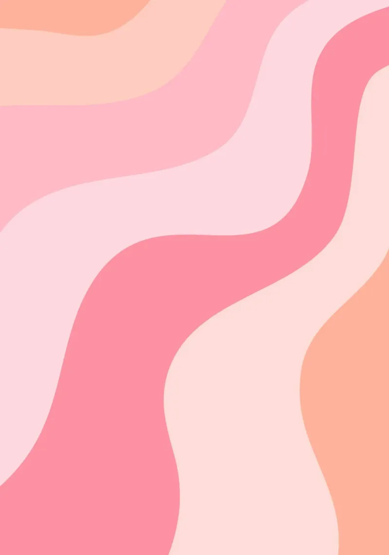Groovy Roze & Oranje Werveling Abstracte Kunstdruk canvas van homdeco