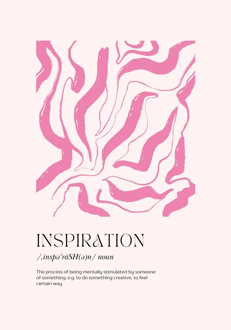 INSPIRATION Definition Abstract Pink Organic Shapes Print hahnemühle by homdeco