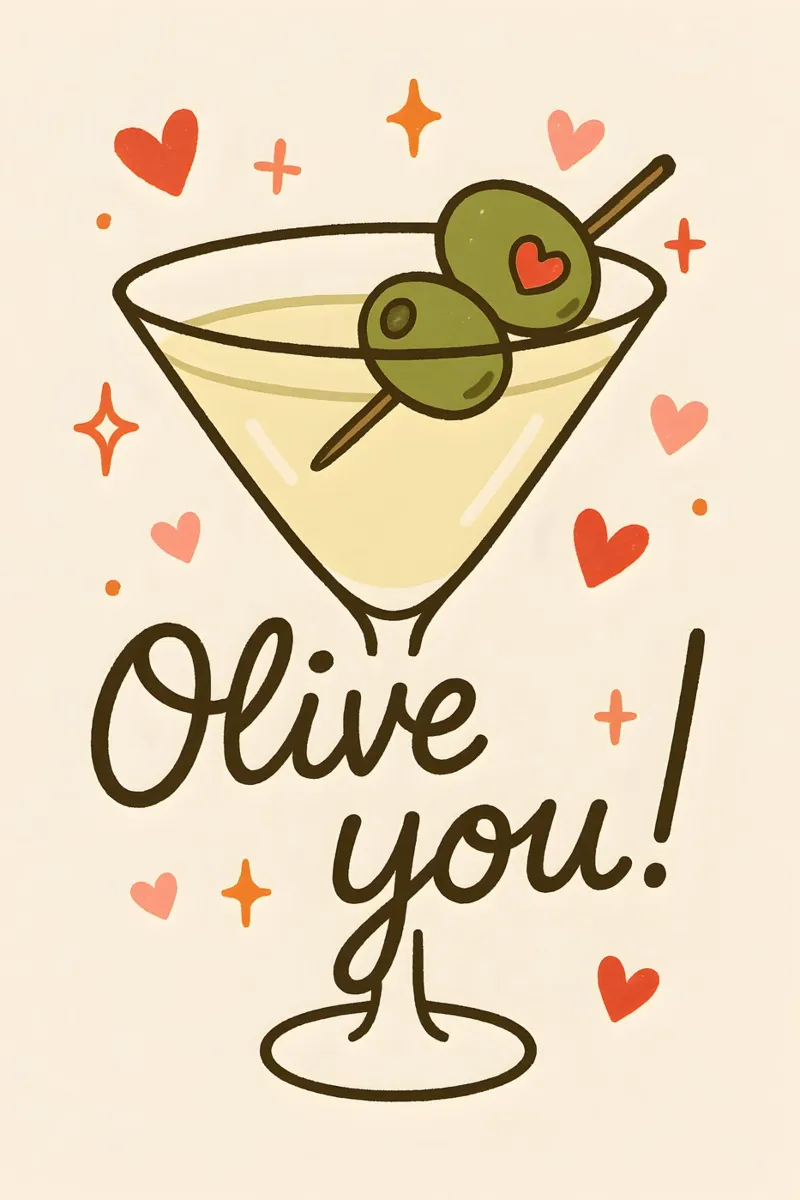 Olive You! tela con Cornice a cassetta da Wall of Whispers