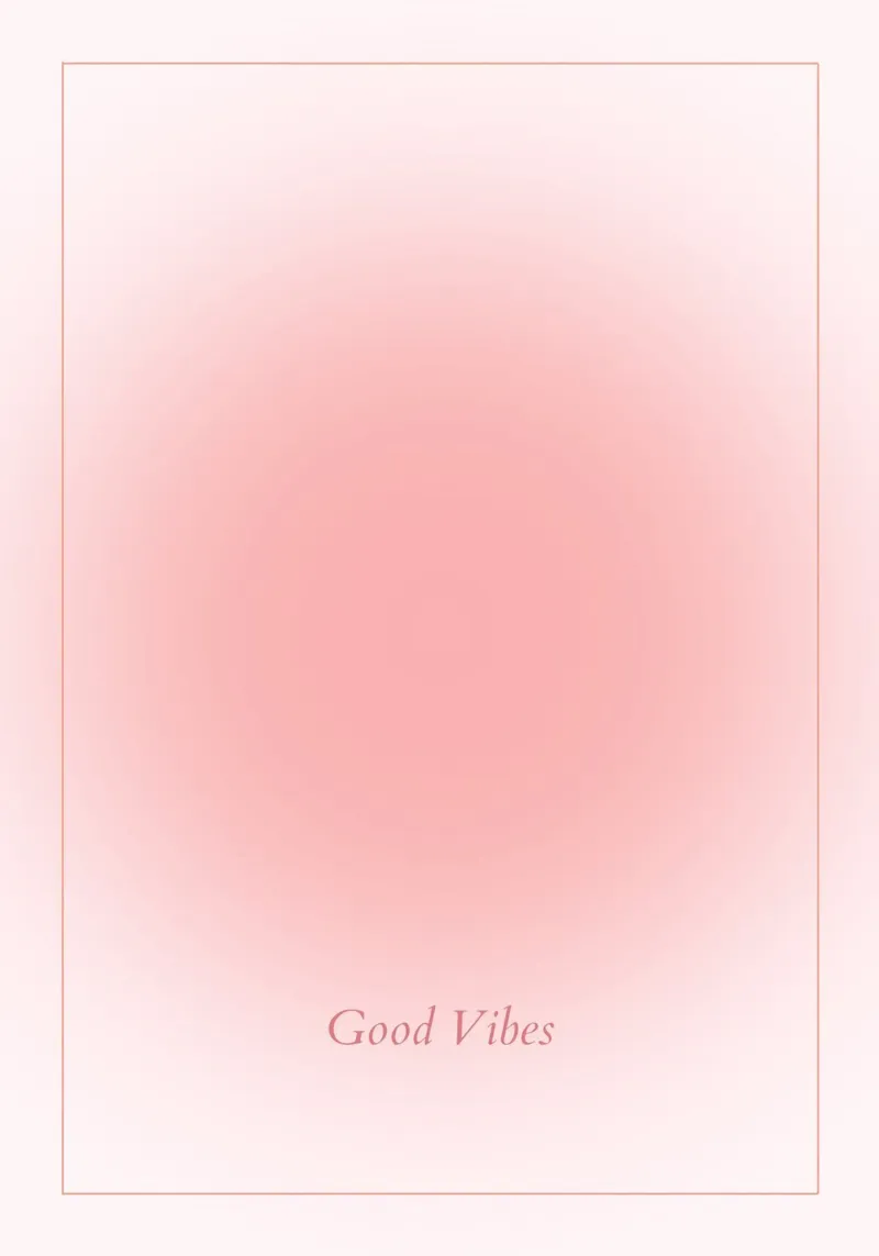 Good Vibes Aura: Pastelroze Verloop Esthetische Print canvas van homdeco