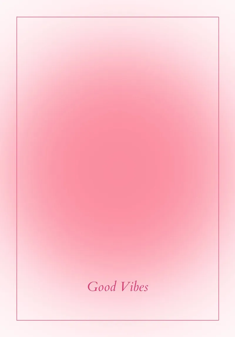 Good Vibes Aura: Helderroze Verloop Esthetische Print canvas van homdeco