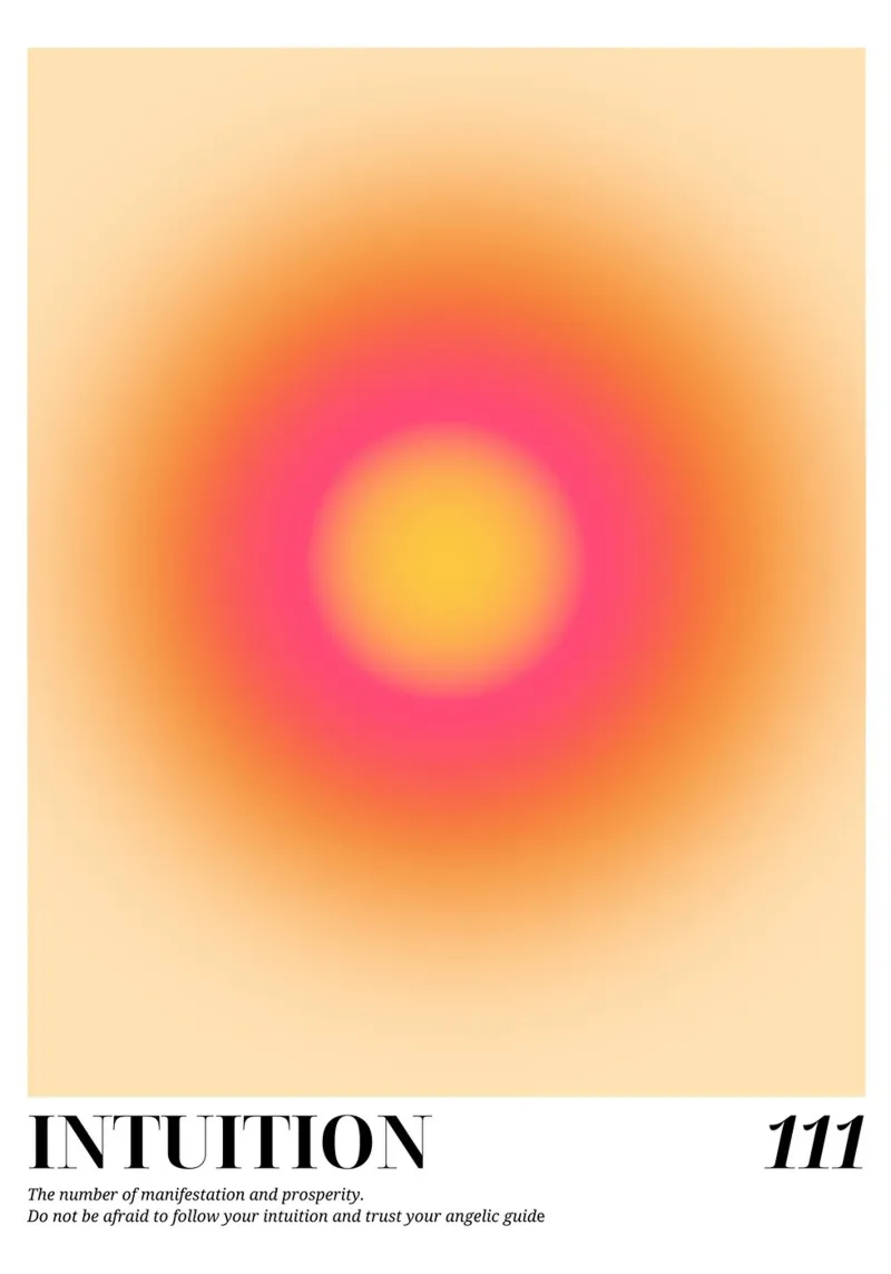 "Intuition 111" Engelen Aura Kleurverloop Kunstdruk canvas van homdeco
