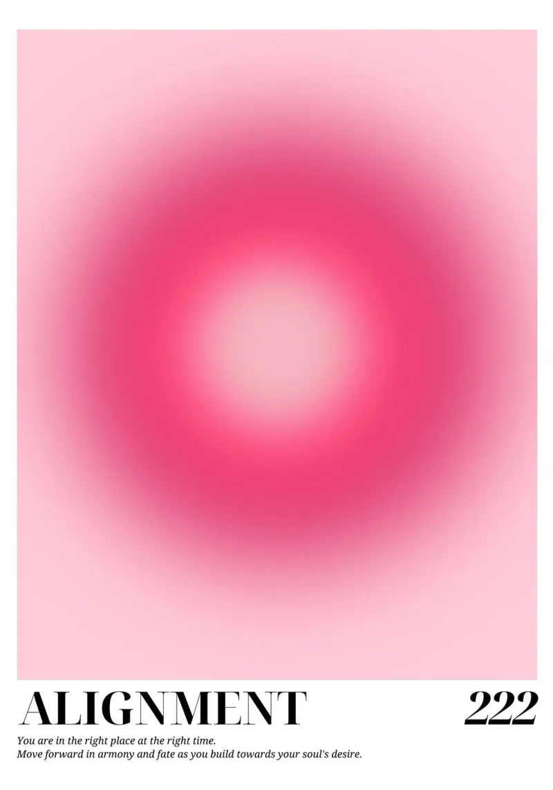 "Alignment 222" Angel Number Aura Gradient Art canvas by homdeco