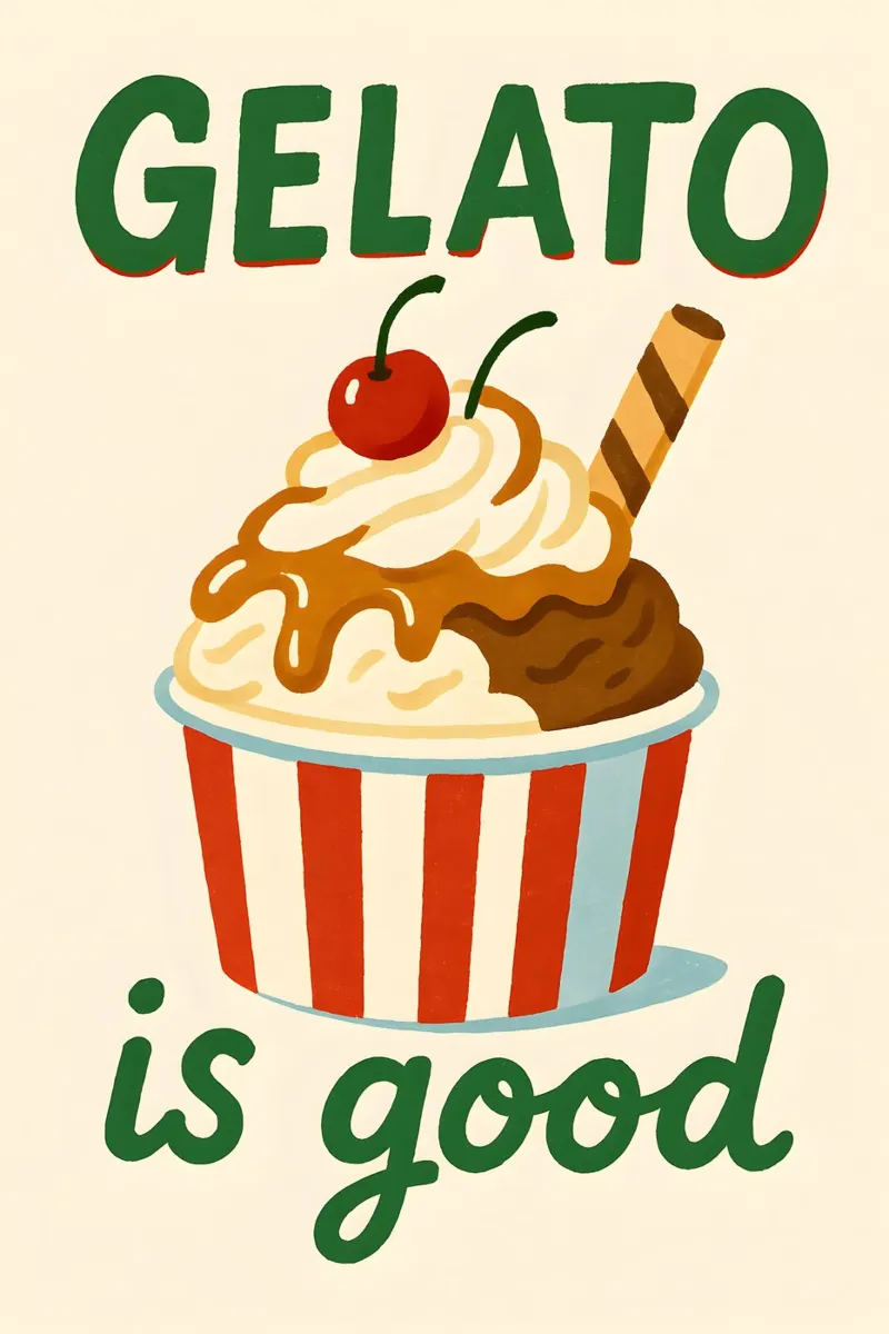 Gelato Is Good carta hahnemühle da Wall of Whispers