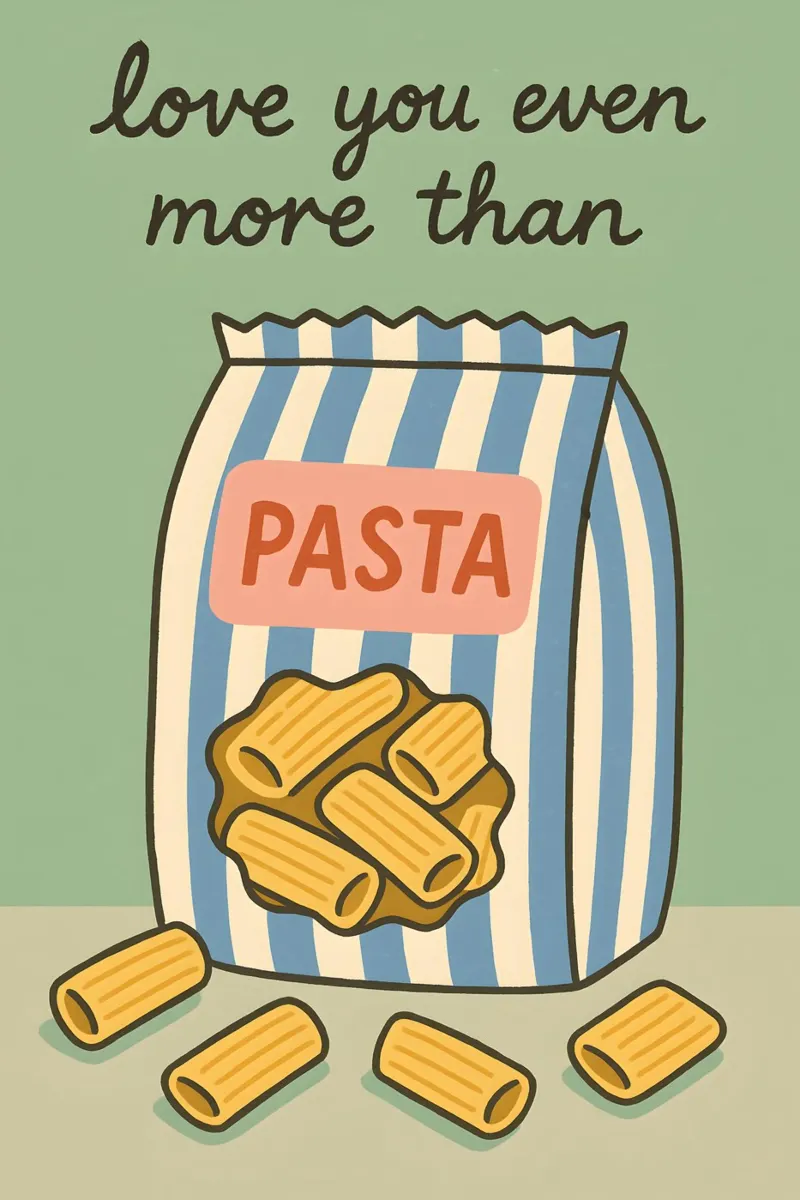 Love You Even More Than Pasta hahnemühle by Wall of Whispers