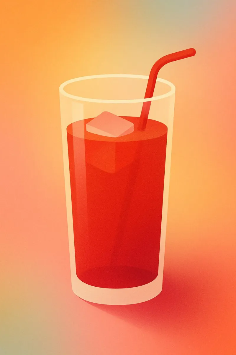 RED JUICE - Visual coolness to sip on canvas by Boissons - Affiches & posters - Retro