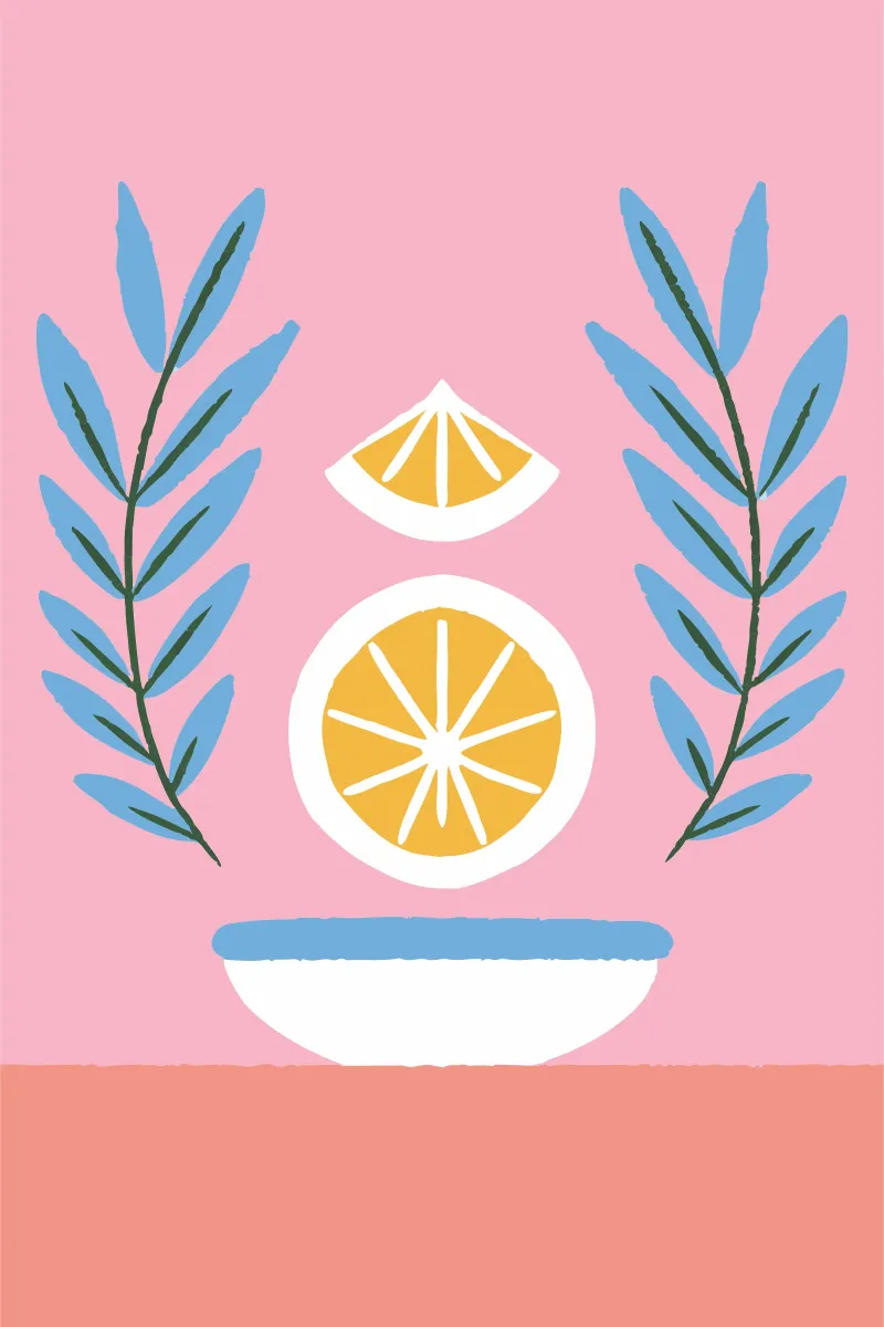 Frutta al limone pellicola backlit da TRENDY POSTER SHOP