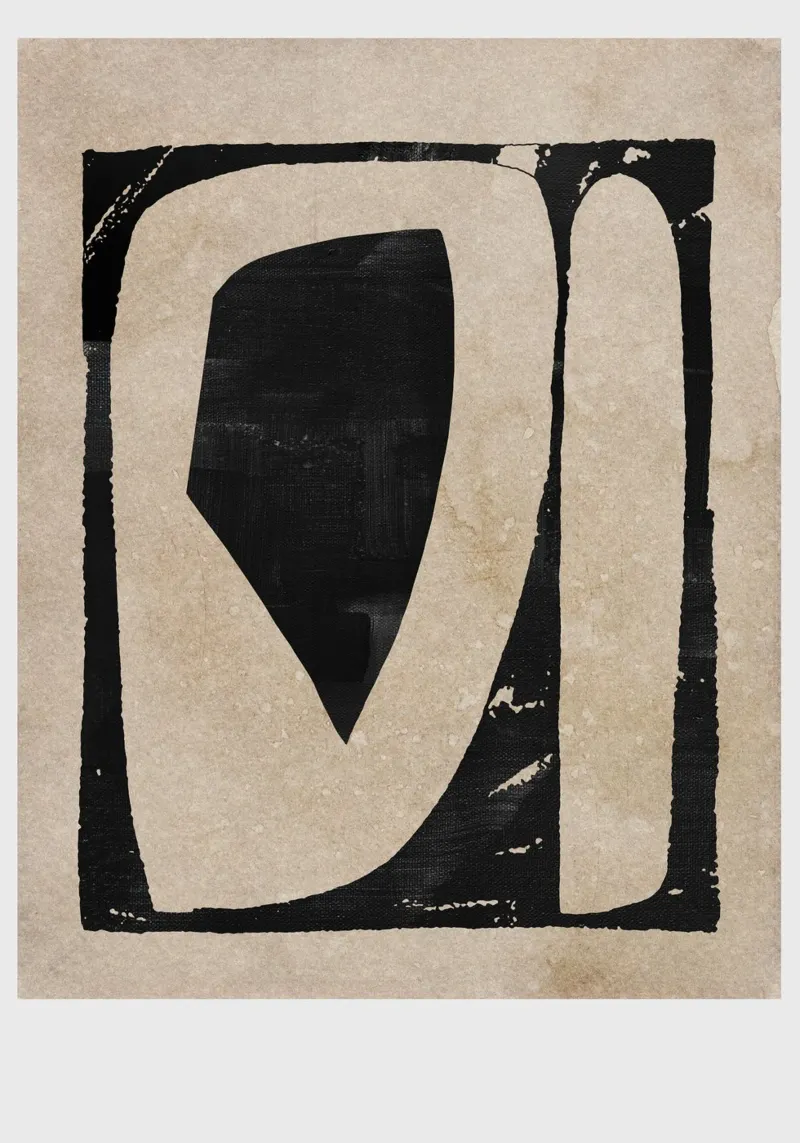 abstract art black blocks pellicola backlit da vintageshop