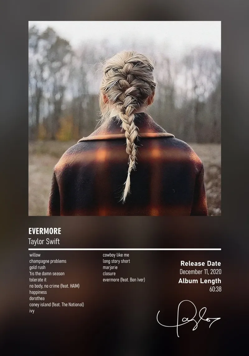 evermore By Taylor Swift Hahnemühle von DGUnder