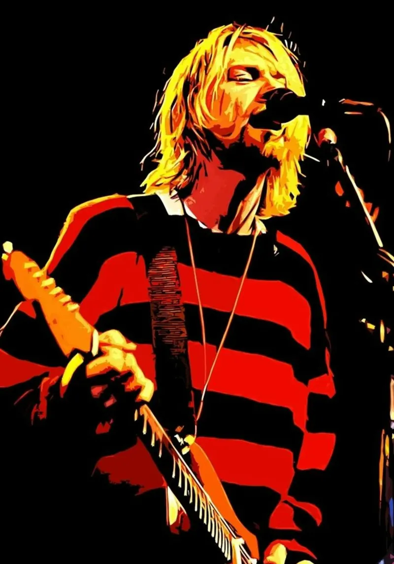 Kurt Cobain art pellicola backlit da nicol shop
