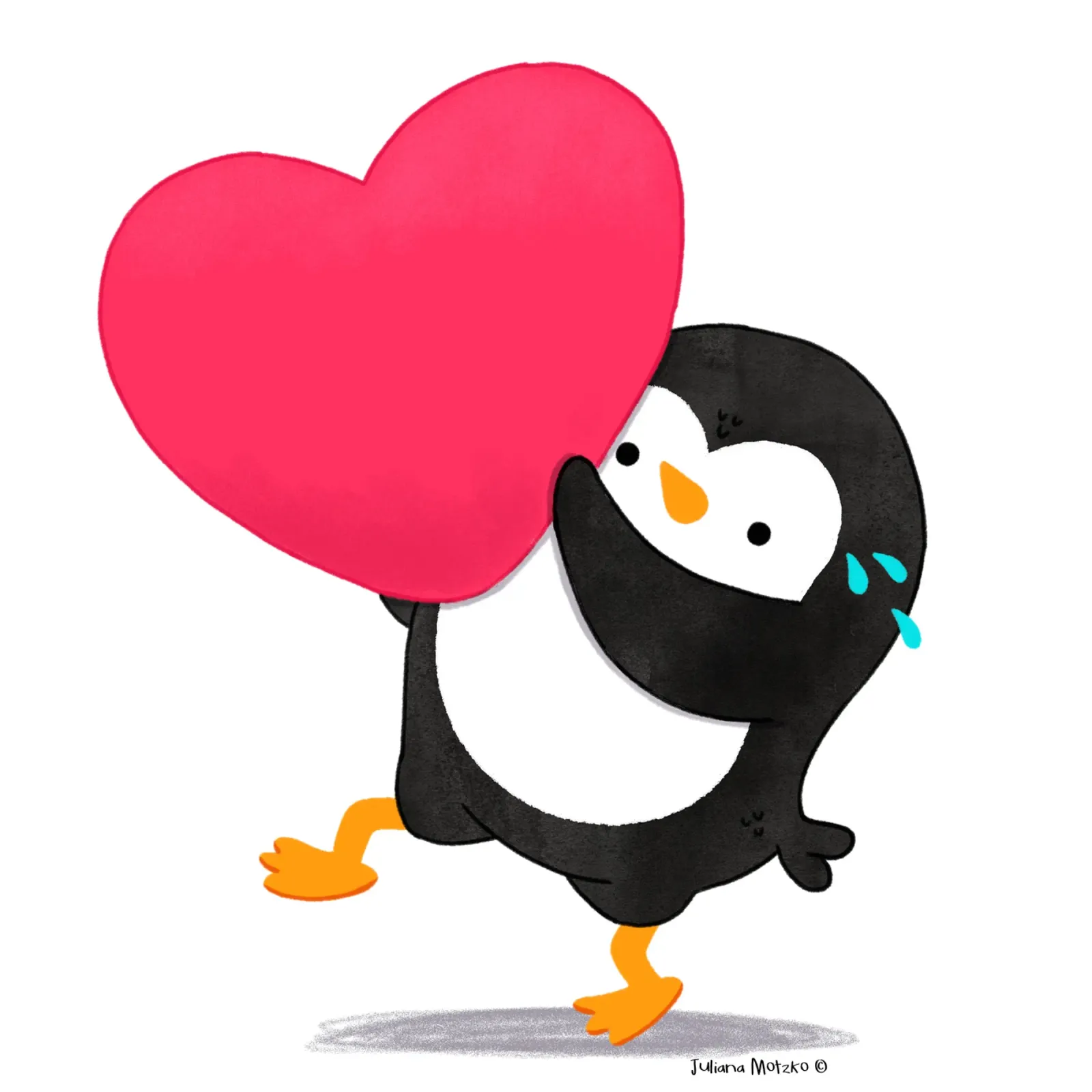 Un piccolo pinguino dal cuore grande carta hahnemühle da julianamotzko