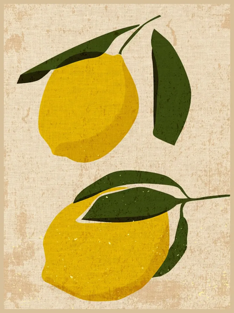 Due limoni con foglie pellicola backlit da Food And Kitchen