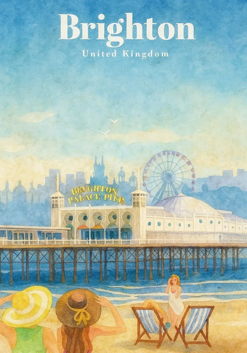Brighton, Regno Unito Immaginazione pittorica poster da onestar
