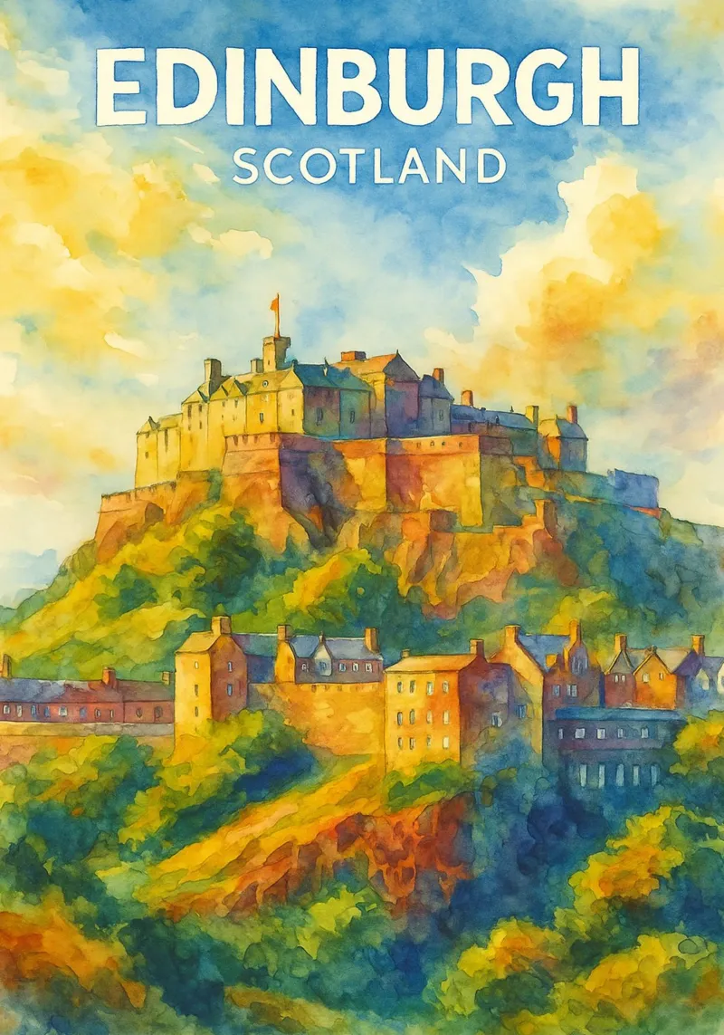 Edinburgh, Scotland Painting Imagination canvas by onestar