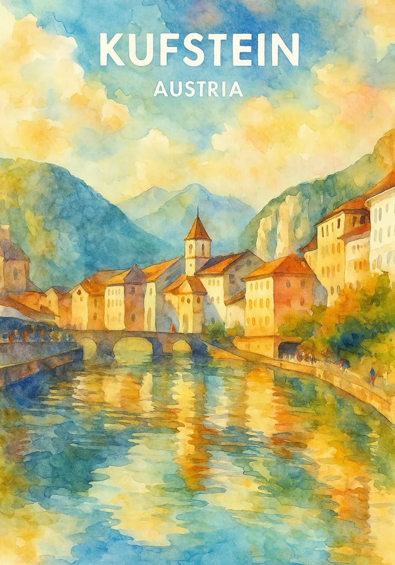 Kufstein, Autriche Peinture de l'imagination toile avec Caisse américaine de onestar