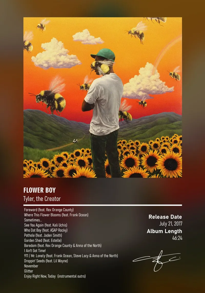 Flower Boy By Tyler, the Creator pellicola backlit da DGUnder