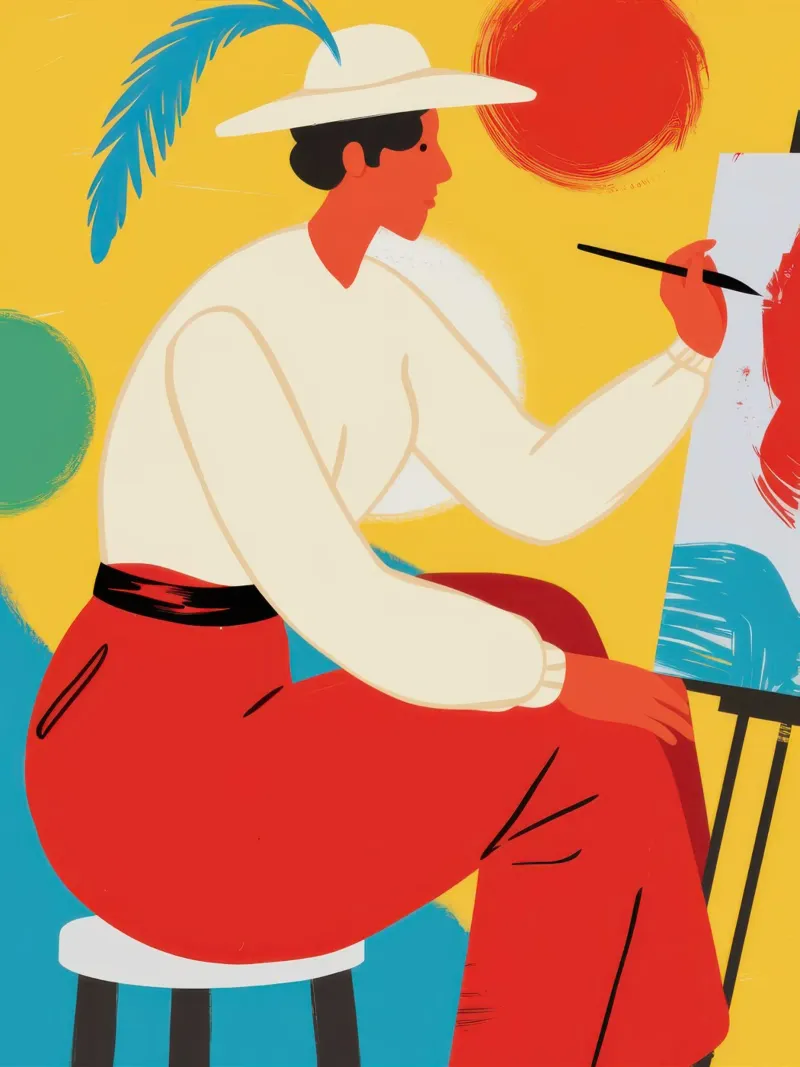 Essenza cromatica dell'artista poster da Mossy Pigment