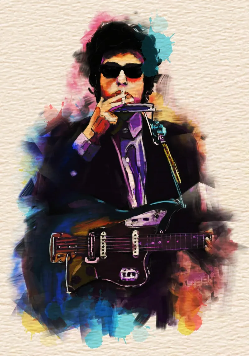 Bob Dylan art pellicola backlit da Lembayung art