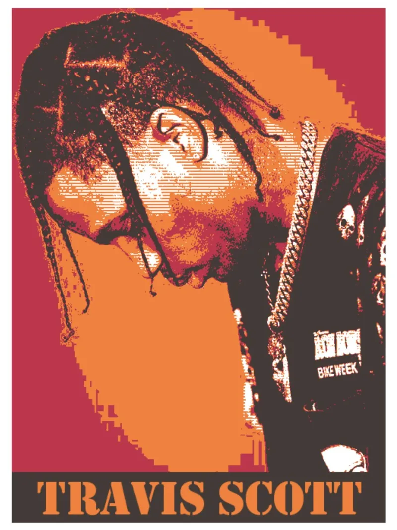 Travis Scott iconic rapper carta hahnemühle da Lembayung art