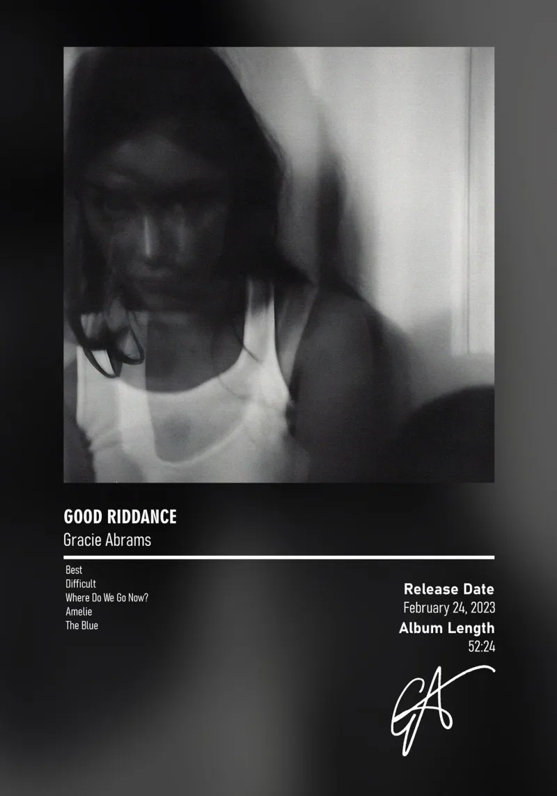 Good Riddance BY Gracie Abrams pellicola backlit da DGUnder