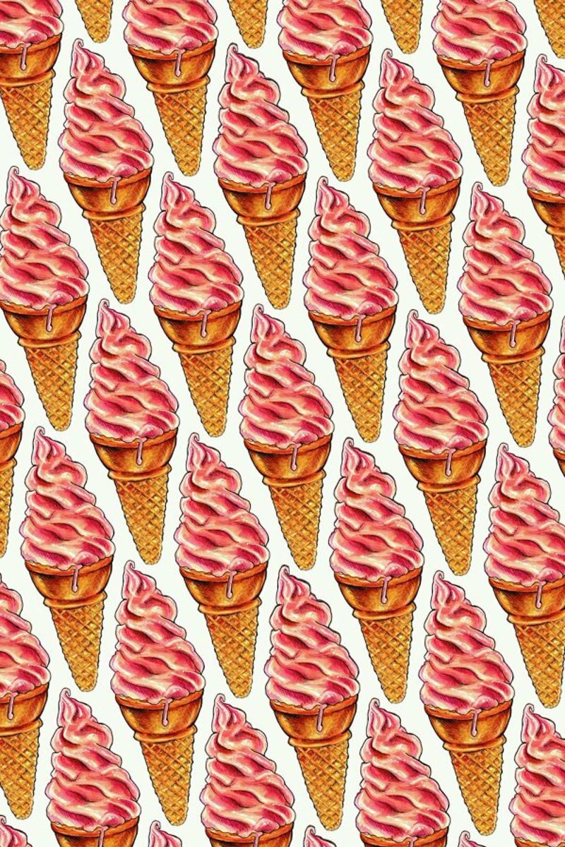 Strawberry Soft Serve Pattern poster de Kelly Gilleran