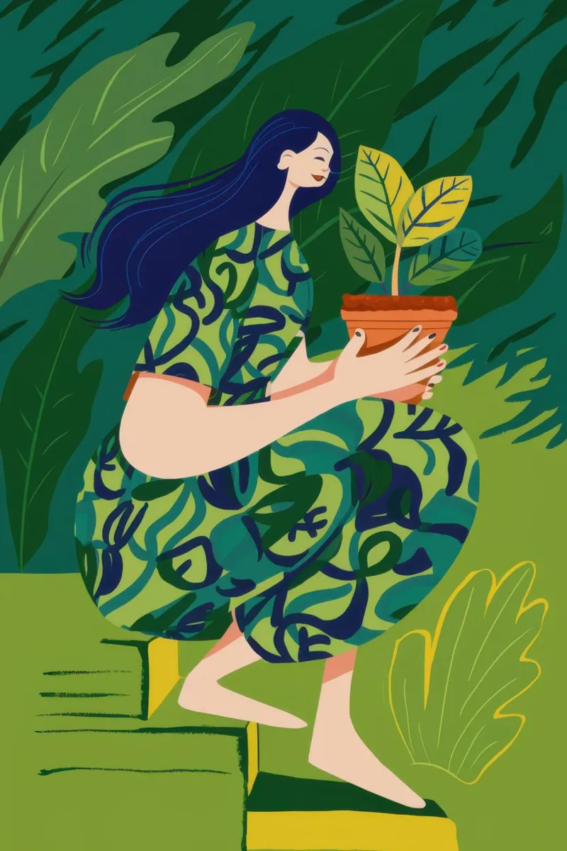 Passeggiata in offerta Verdant poster con telaio in alluminio da Giant Foxs