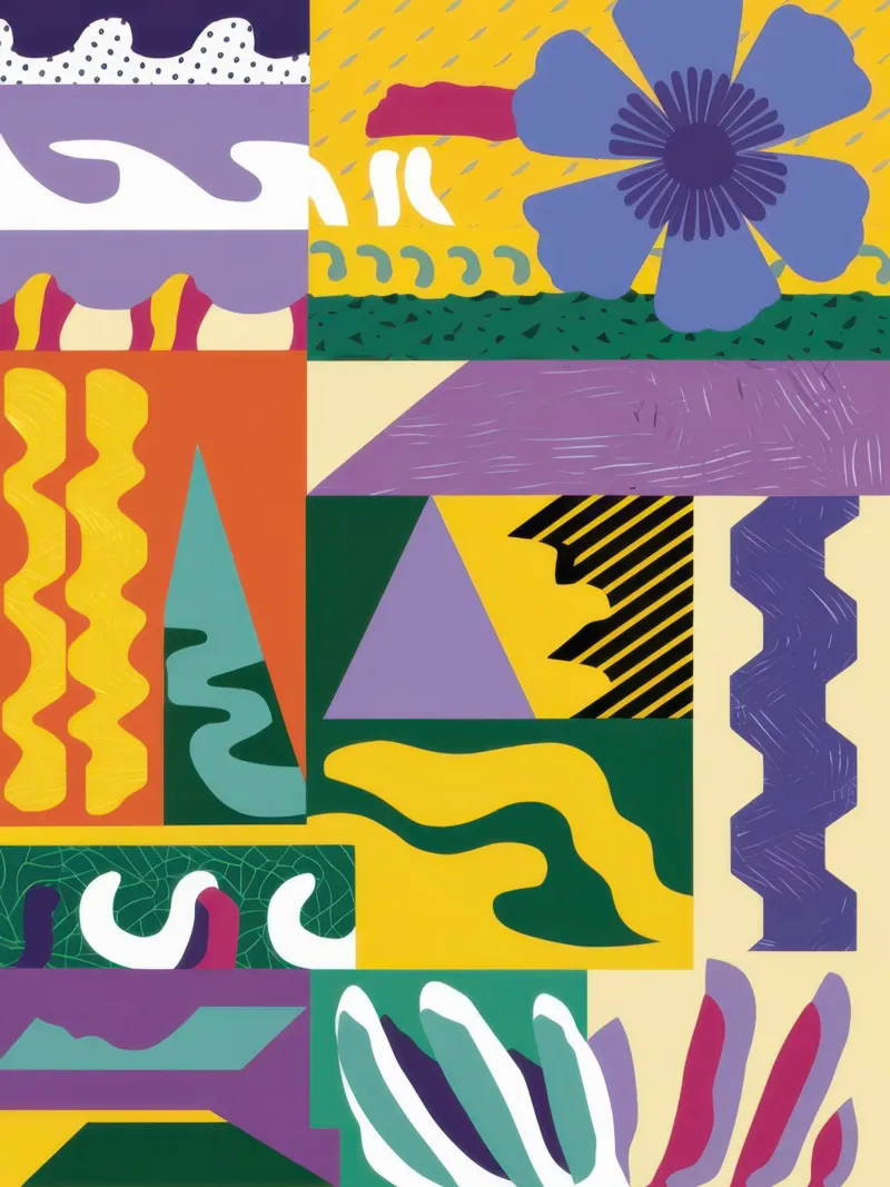 Patchwork Pattern Play canvas by Monuments Fire