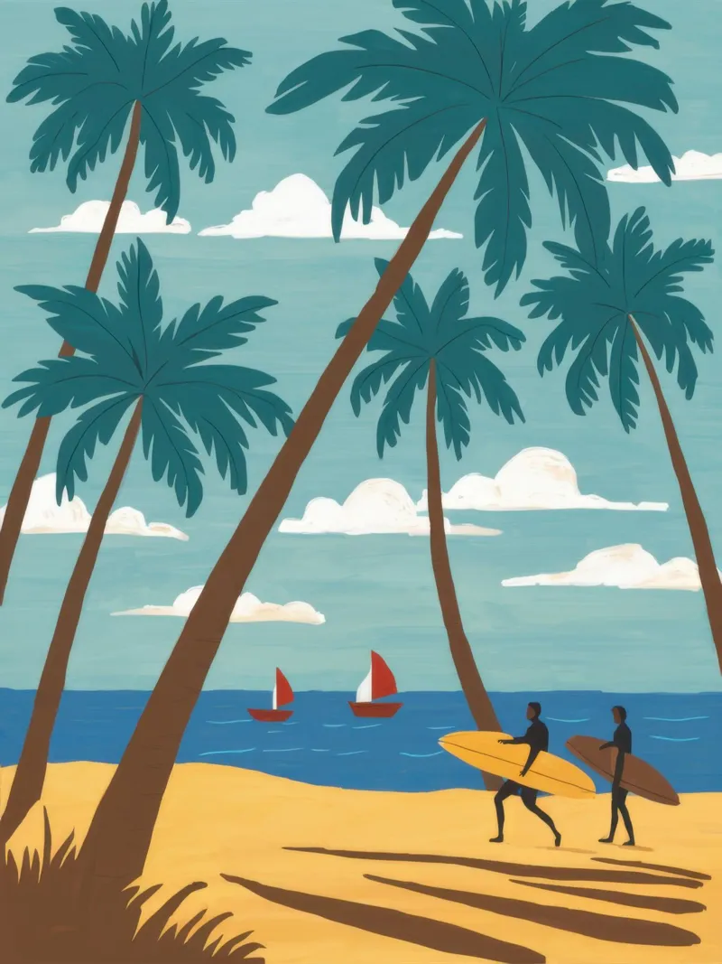 Surfisti dell'ora d'oro poster con telaio in plastica da Reds Jays