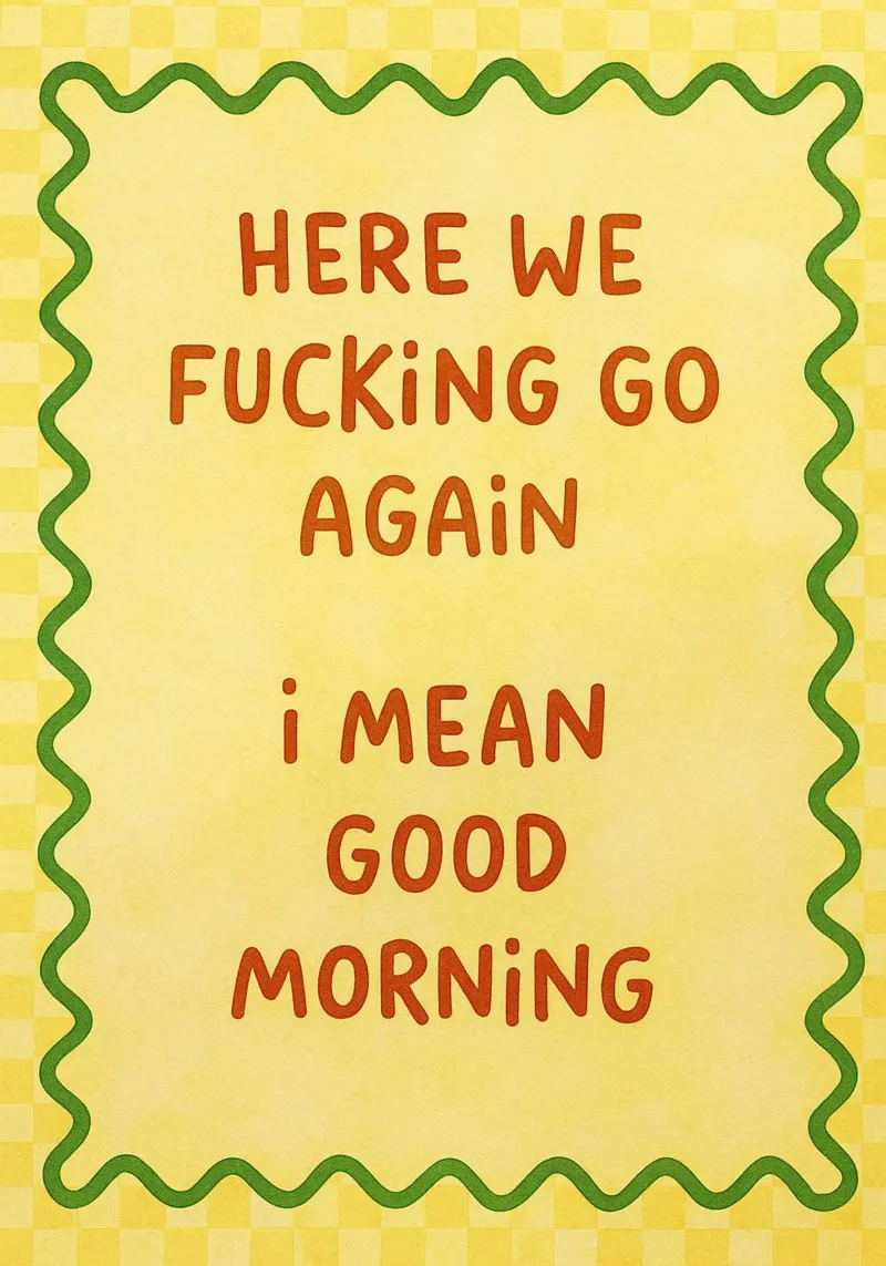 Intendo dire buongiorno poster con telaio in legno da Britania