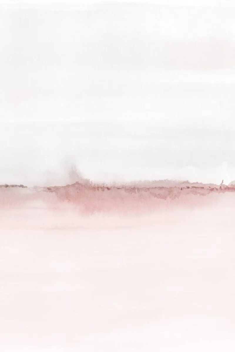 Minimalistisch roze en grijs landschap tweeluik 2/2 poster met kunststof frame van NouveauPrints