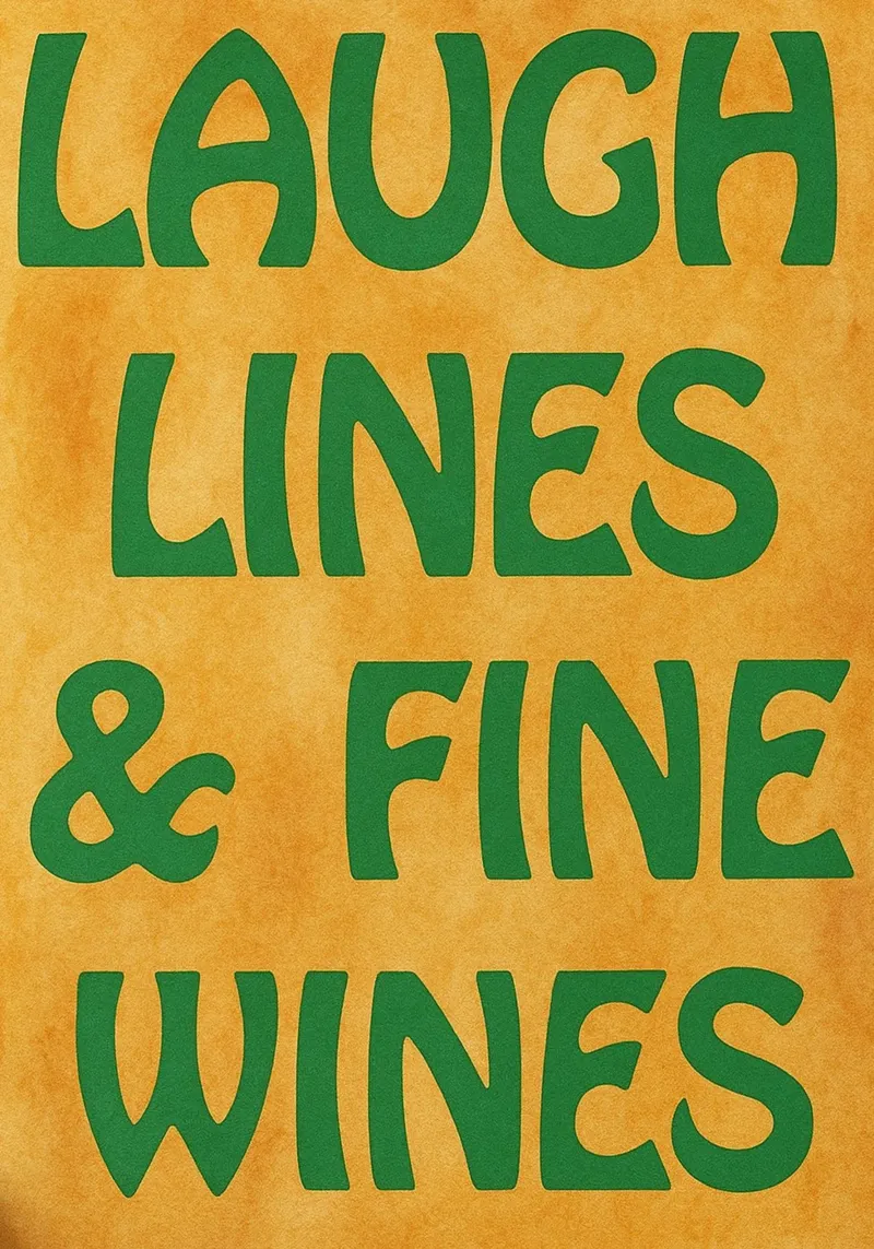 linee di risate vini pregiati poster da Britania