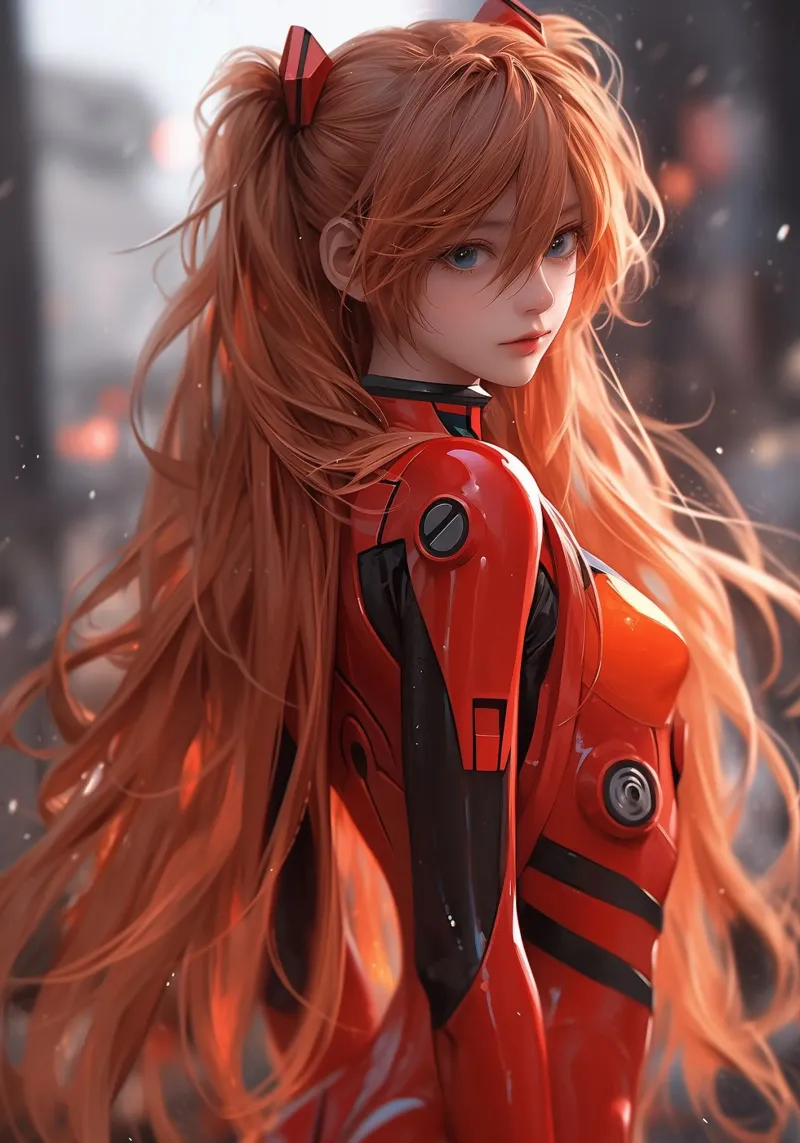 Asuka Langley Soryu Neon Genesis Evangelion pellicola backlit da Fleur de Lys
