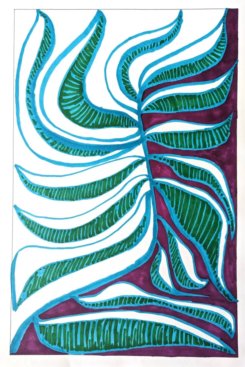 Blue Leaf 2 aluminio dibond de sum2proveDesign