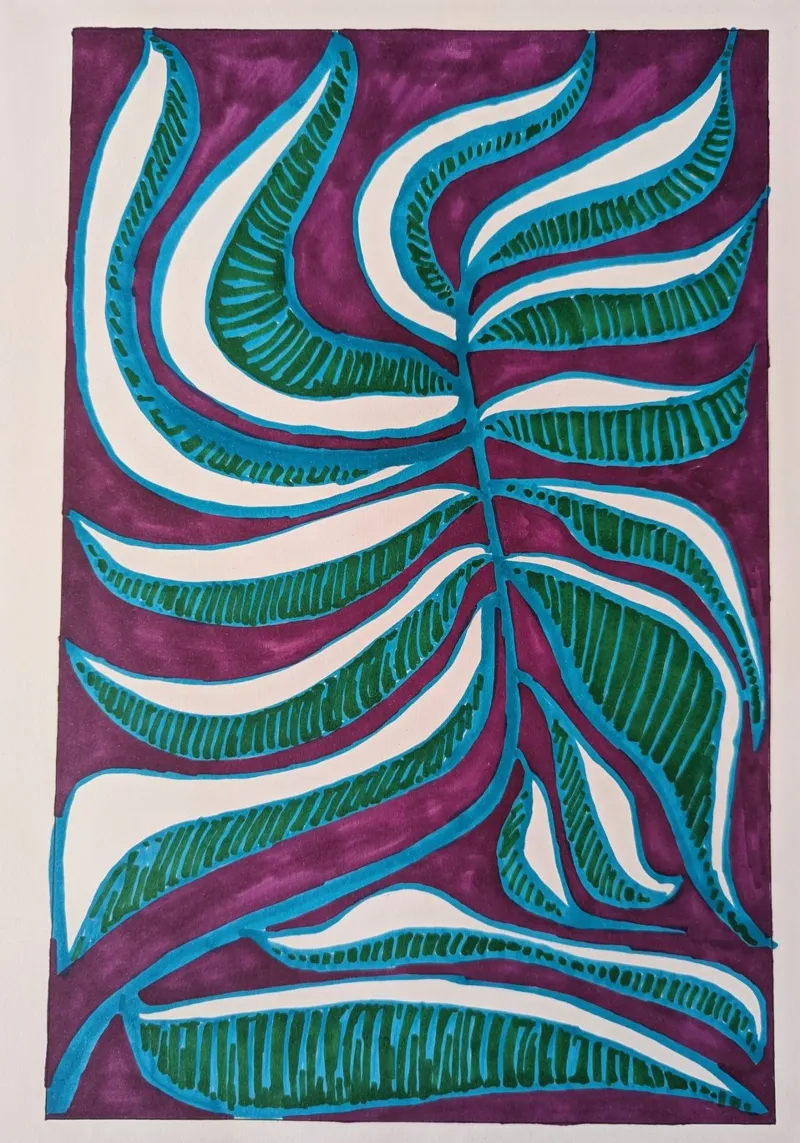 Blue Leaf 3 poster by sum2proveDesign