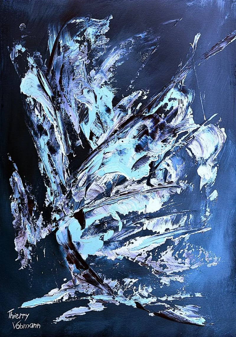 IDEAL GIFT 58 invers poster con telaio in alluminio da Thierry Vobmann Abstract painting