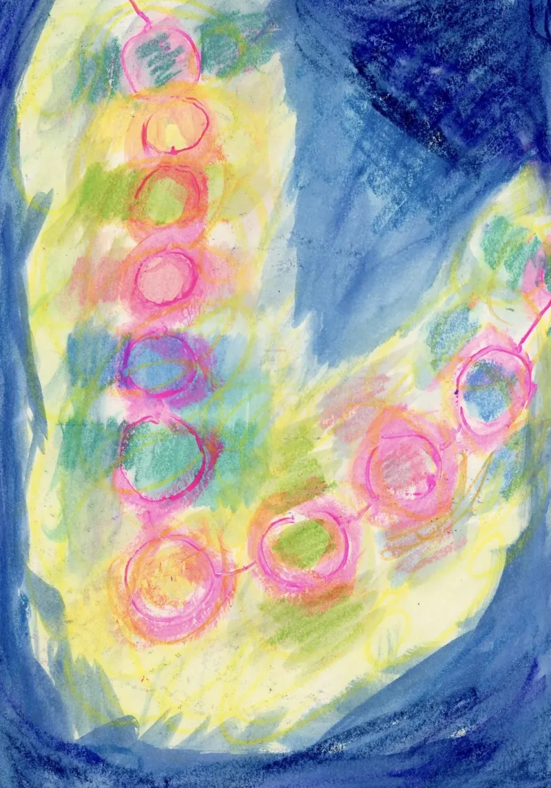 Luces de hadas abstractas lienzo de Nica Colorie