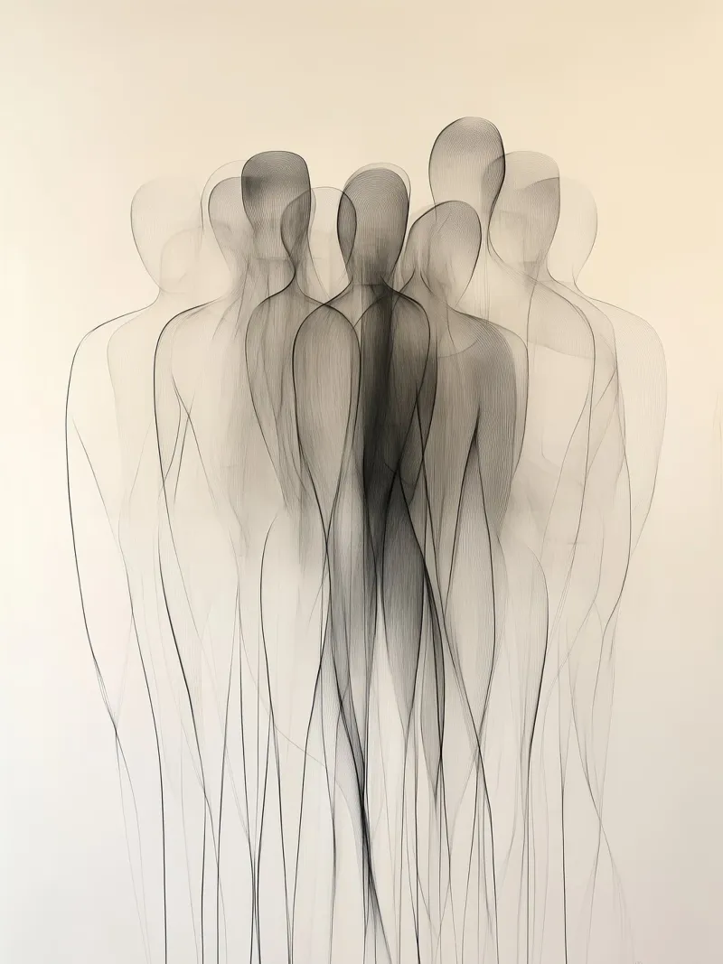 Mensen abstract Hahnemühle von Pictura