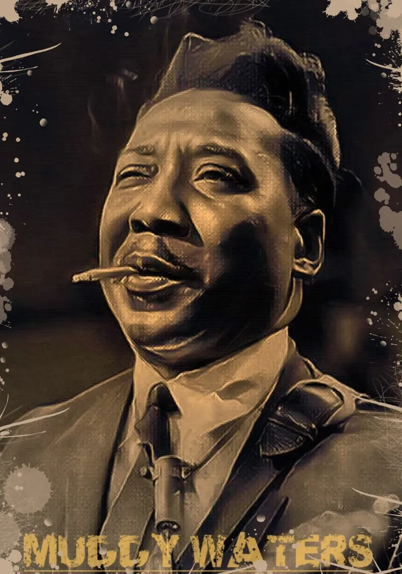 Muddy Waters vintage pellicola backlit da Lembayung art