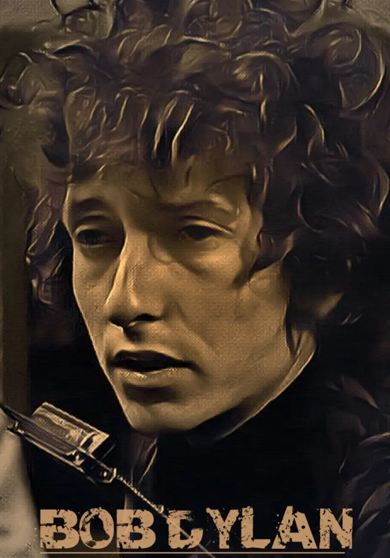 Bob Dylan vintage pellicola backlit da Lembayung art