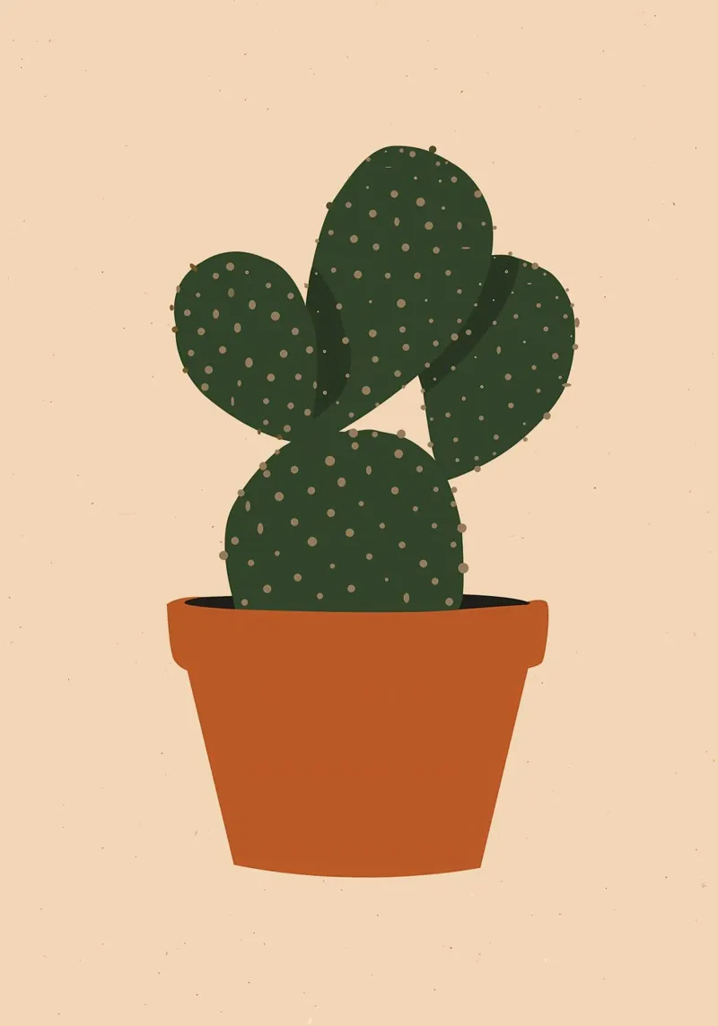 Cactus in Terracotta Pot pellicola backlit da Larry