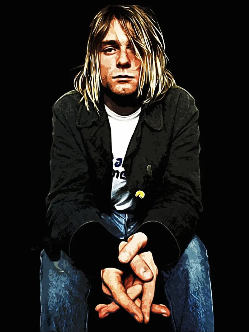 Nirvana Kurt Cobain 4 Art pellicola backlit da music soul